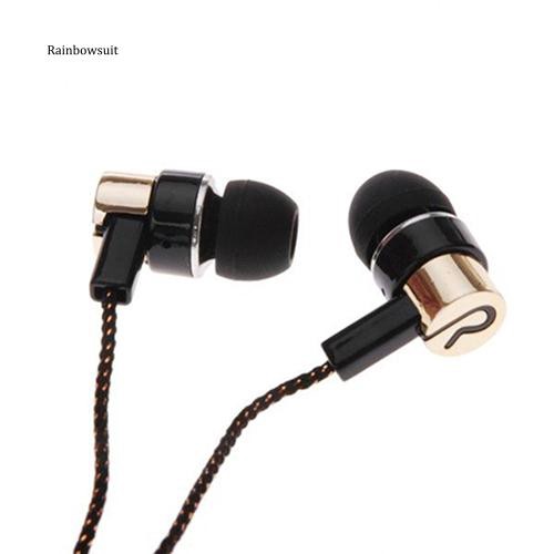 Tai Nghe Nhét Tai Có Dây Bện Cổng 3.5mm Cho iPhone Samsung