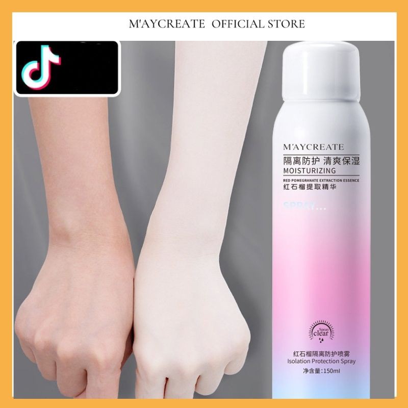 Xịt chống nắng toàn thân MayCreate Moisturizing 150ml trắng da nâng tone da chống thấm nước MXCN1 | BigBuy360 - bigbuy360.vn
