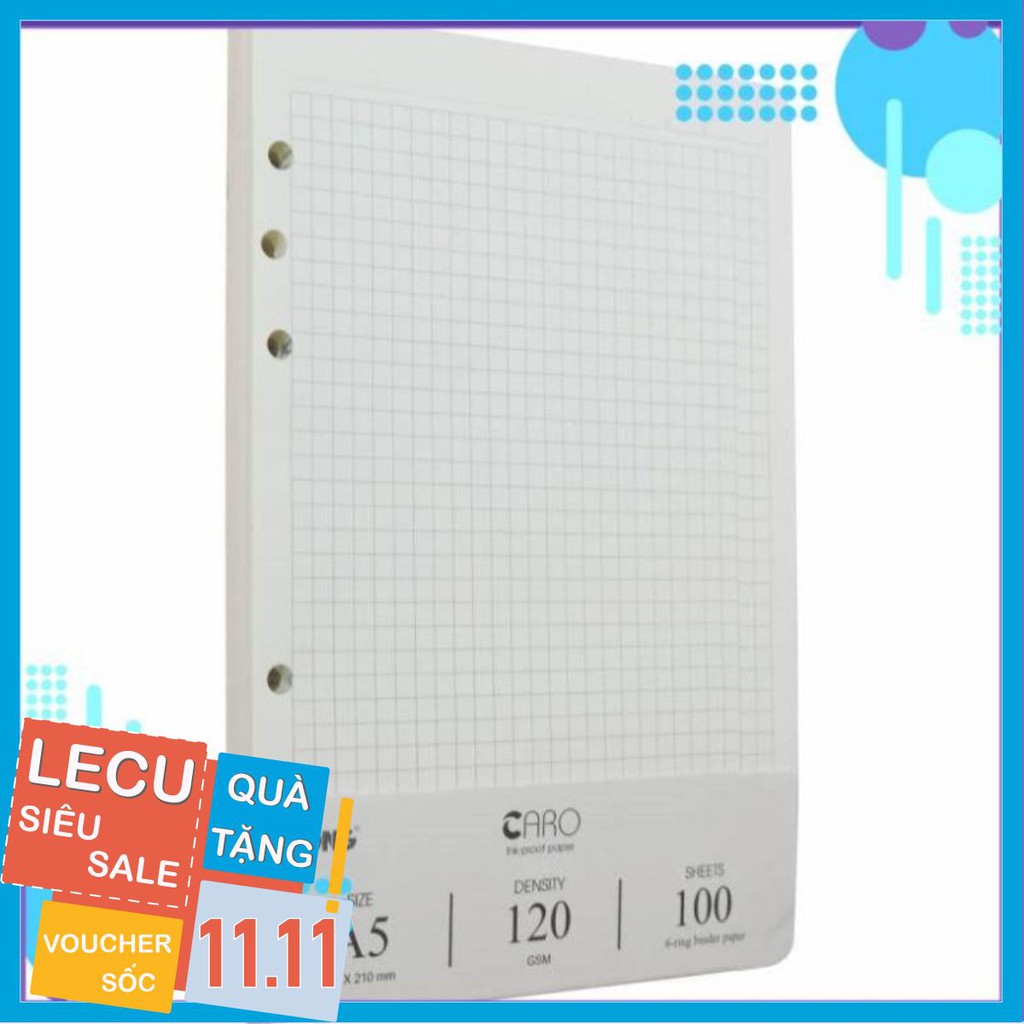 Ruột giấy refill sổ còng Caro A5 - 100 tờ; MS: 996