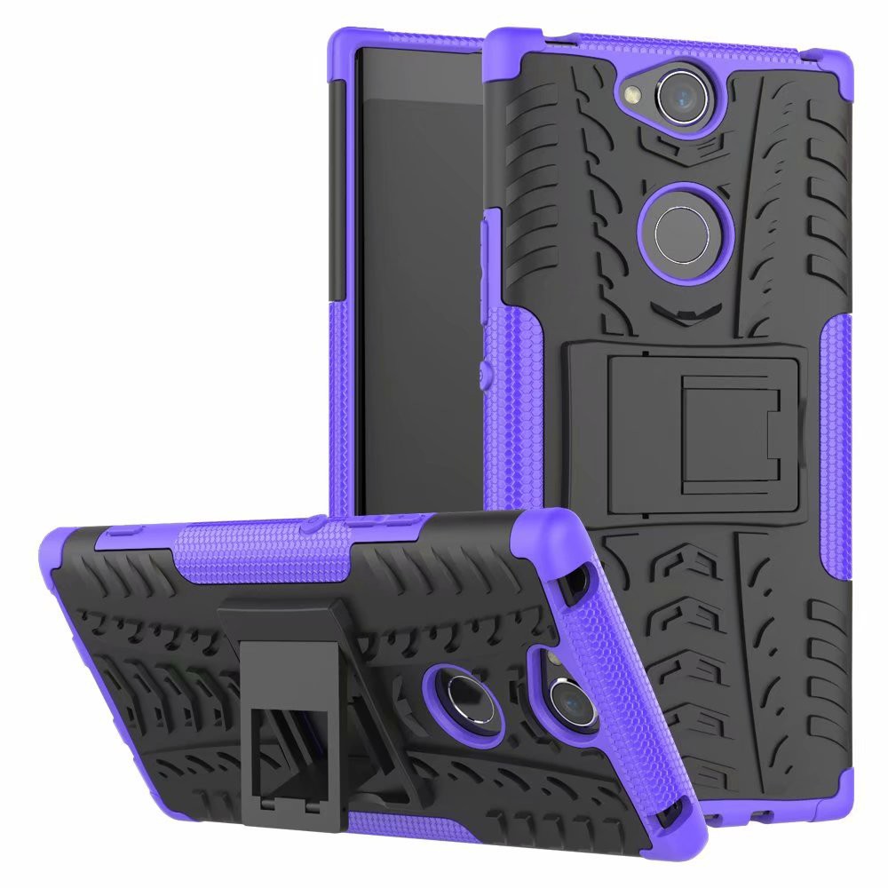 For Sony Xperia XA2 Plus Case Shockproof Armor Back Case Stand Holder Cover