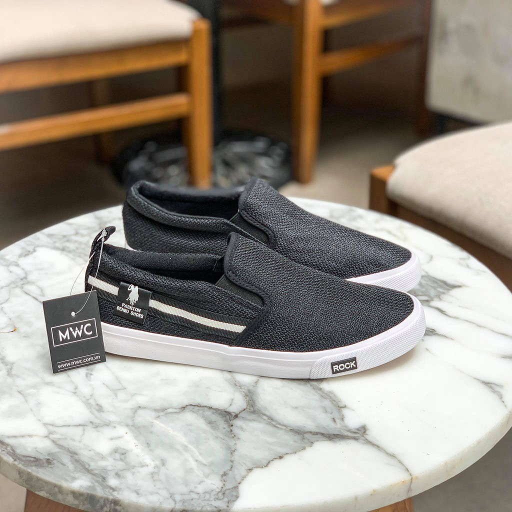 Giày Slipon nam chất liệu vải mũi tròn MWC NASL- 6053 | BigBuy360 - bigbuy360.vn