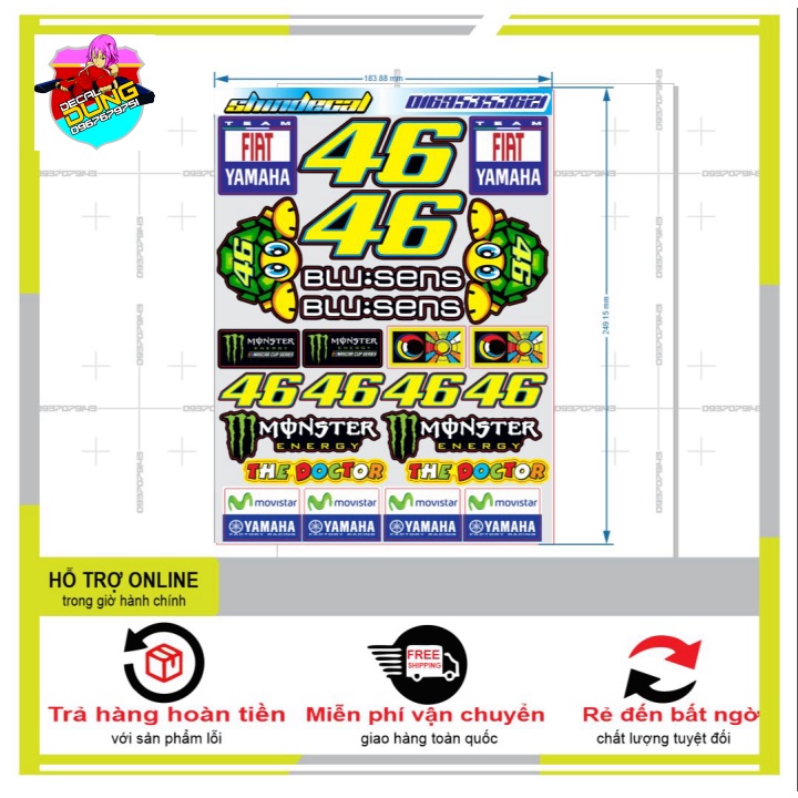 LOGO STICKER CON RÙA 08 - DUNG DECAL
