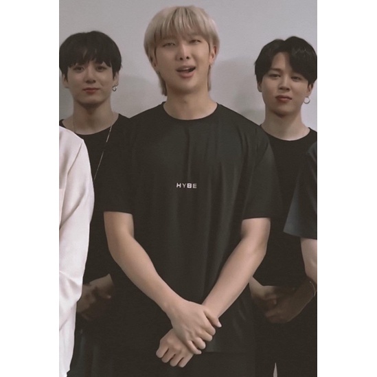 Áo Thun đen in chữ BTS, Áo Thun Cotton thành viên BTS V JUNGKOOK RM JIN JIMIN SUGA JHOPE HYBE