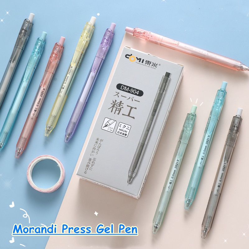 Bút Mực Gel Bấm Ngòi 0.5 Ngòi Hình Nón Màu Đen Sáng Tạo Cho Nữ