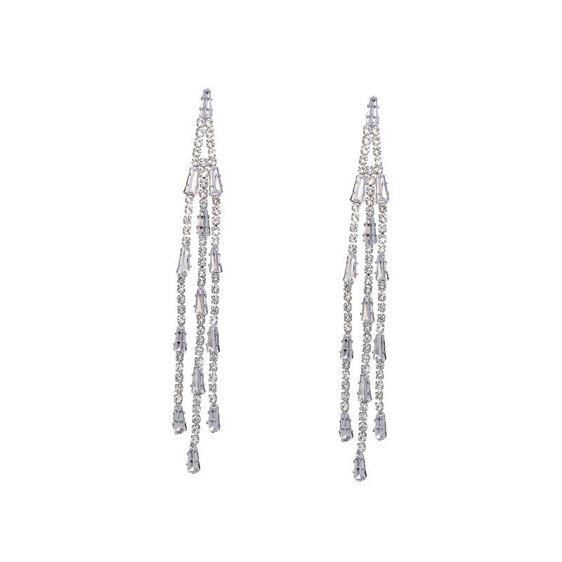 Khuyên Tai Tua Rua Đính Đá Zircon Đơn Giản Thời Trang Cá Tính