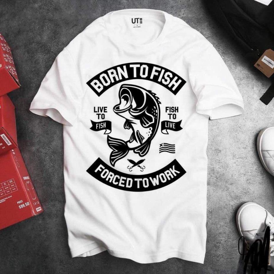 Áo Tay Lỡ - Áo Unisex - Áo Thun Thụng - Áo Thun Trơn giá sỉ - Áo thun tay ngắn Full Size mẫu Đam Mê Câu Cá 05