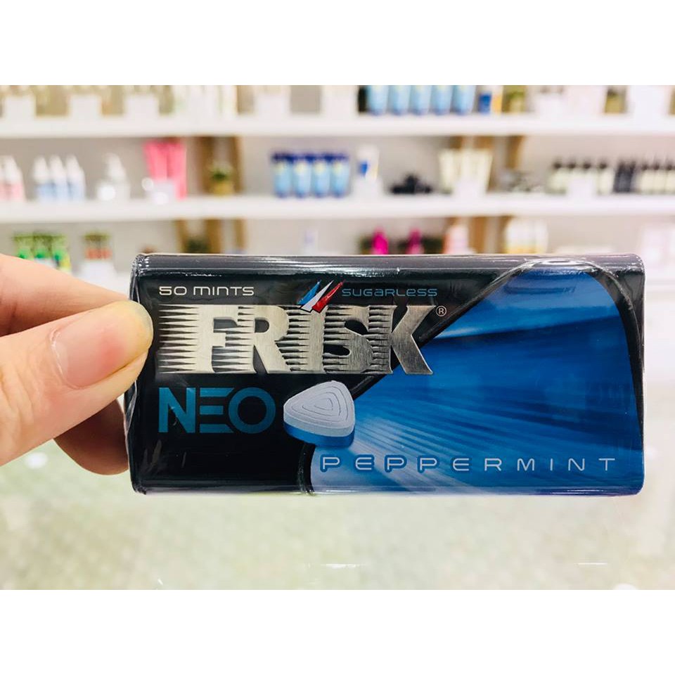 Kẹo Ngậm Bạc Hà Frisk Neo Nhật Bản (hộp 50 viên)