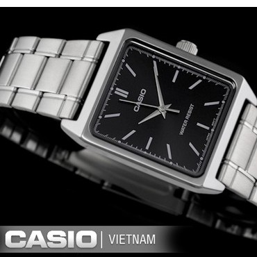 Đồng hồ Casio LTP-V007D-1EUDF 🔥 Cam Kết Hàng Chính Hãng 🔥 Dây kim loại mạ bạc - Mặt vuông đen Giá 🌟sɪêᴜ ᴄʜấᴛ 🌟