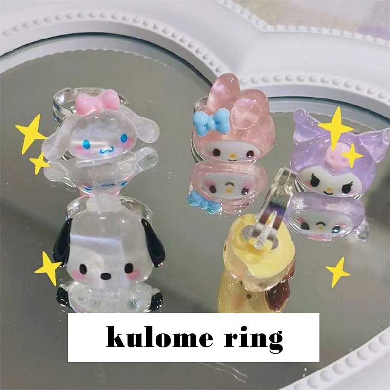 Nhẫn Hình Trái Tim Sanrio Kuromi Dễ Thương Cho Cặp Đôi dreamdiary