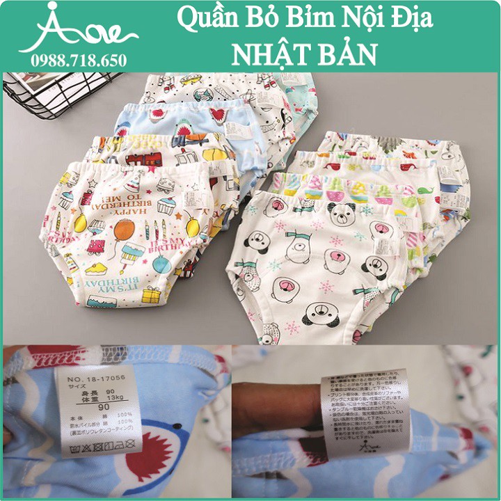 Combo quần bỏ bỉm 6-8 lớp I Love Nhật sz 80-90-100-110 cho bé 5-17 kg