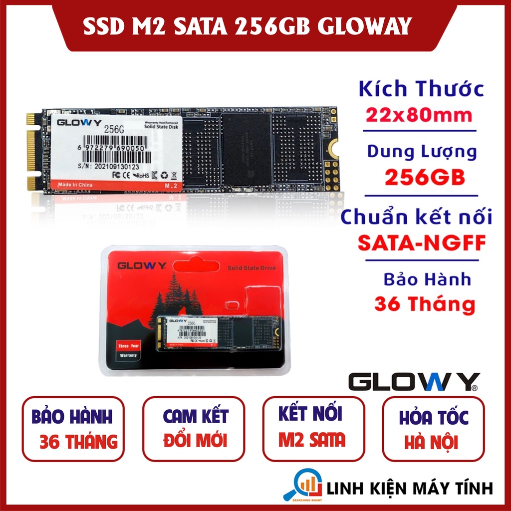 Ổ cứng SSD M2 SATA Gloway 256GB – CHÍNH HÃNG – Bảo hành 3 năm !!!