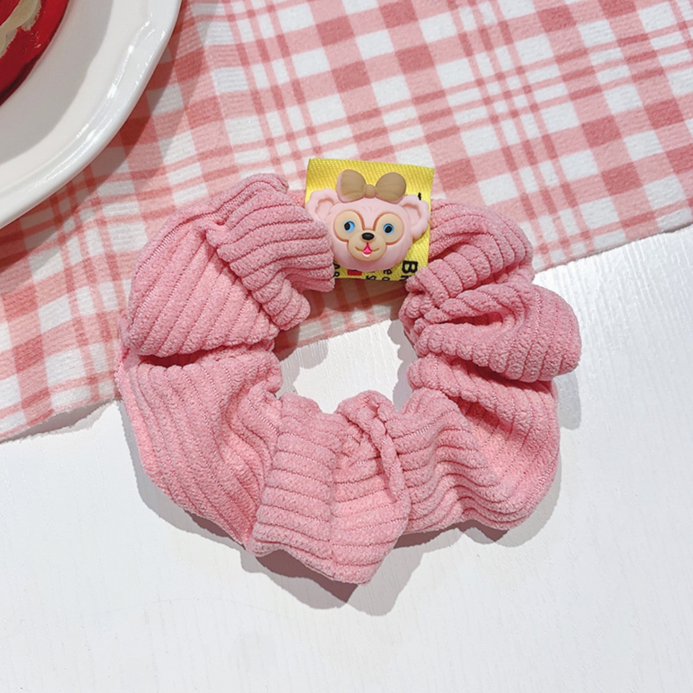 Dây buộc tóc in họa tiết hoạt hình dễ thương kích thước lớn hợp thời trang cho nữ