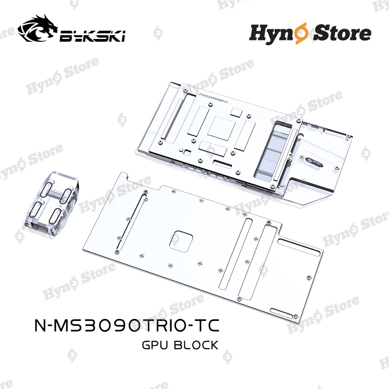 Block tản nhiệt nước VGA Bykski 2 mặt VRAM MSI TRIO N-MS3090TRIO-TC Tản nhiệt nước custom - Hyno Store