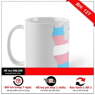 HÀNG ĐẸP Cốc Sứ In Hình - Trans Lesbian Pride Cats -HT46-2020-734-