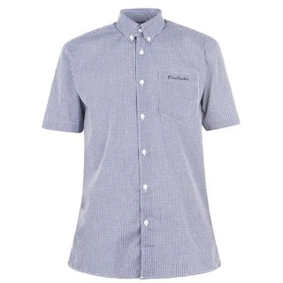 [Hàng có sẵn] - Áo sơ mi ngắn tay Pierre Cardin họa tiết kẻ ca rô