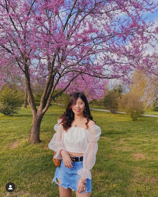 ÁO CROPTOP PHỐI TAY TƠ OGANZA