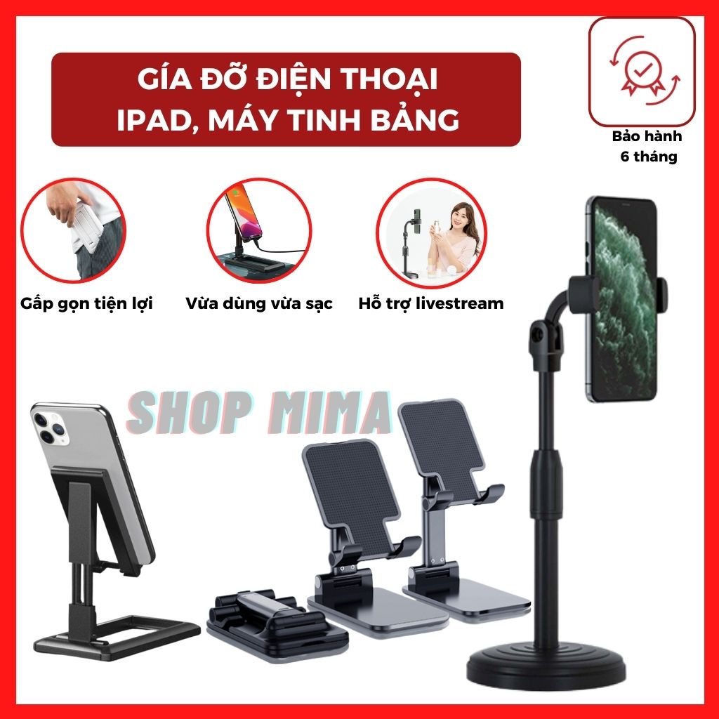 Giá đỡ điện thoại/ipad/máy tính bảng đa năng cao cấp để bàn gấp gọn dùng xem phim học online livestream