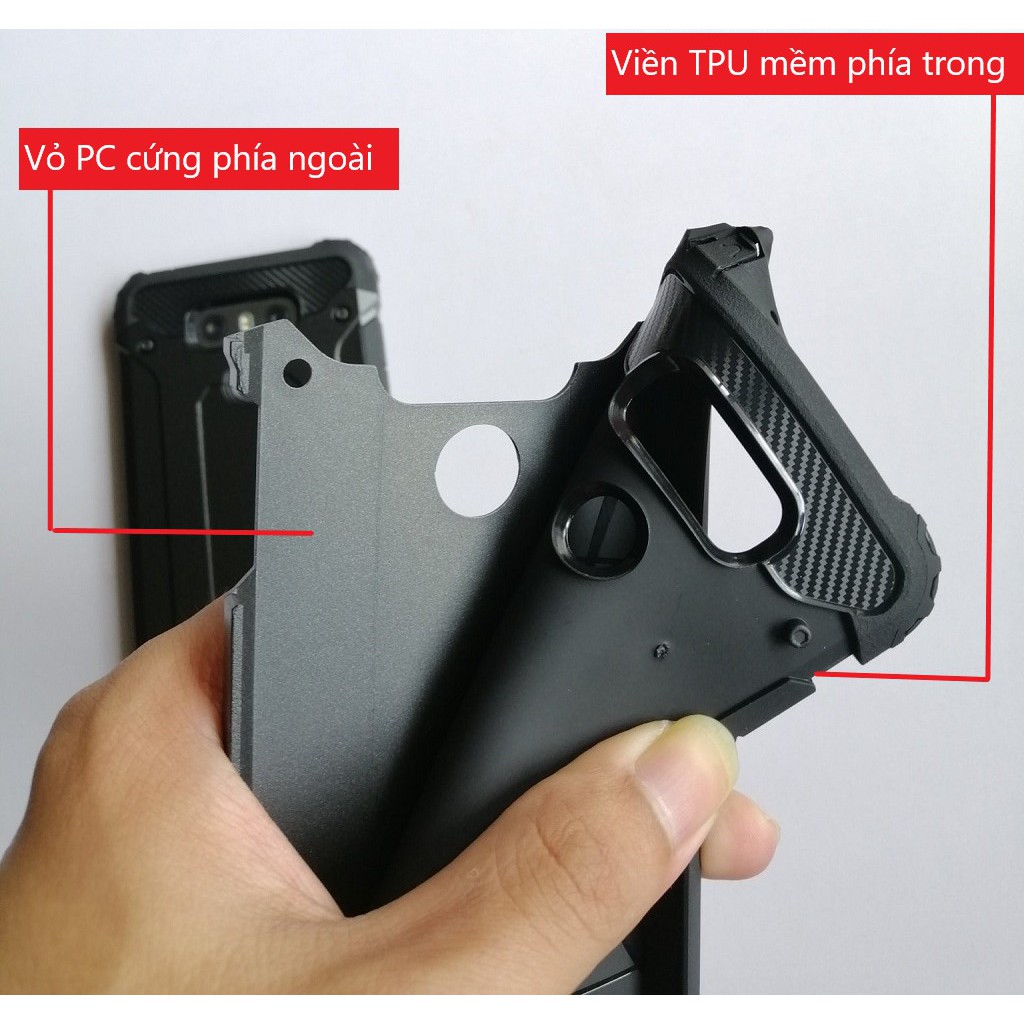 Ốp Lưng Cao Cấp LG G6/ G6+/ G7/ G8 ThinQ/ V40/ V50 ThinQ Cấu Tạo 2 Lớp TPU+PC, 4 Góc Đệm Khí Chống Sốc Tốt Nhất Hiện Nay