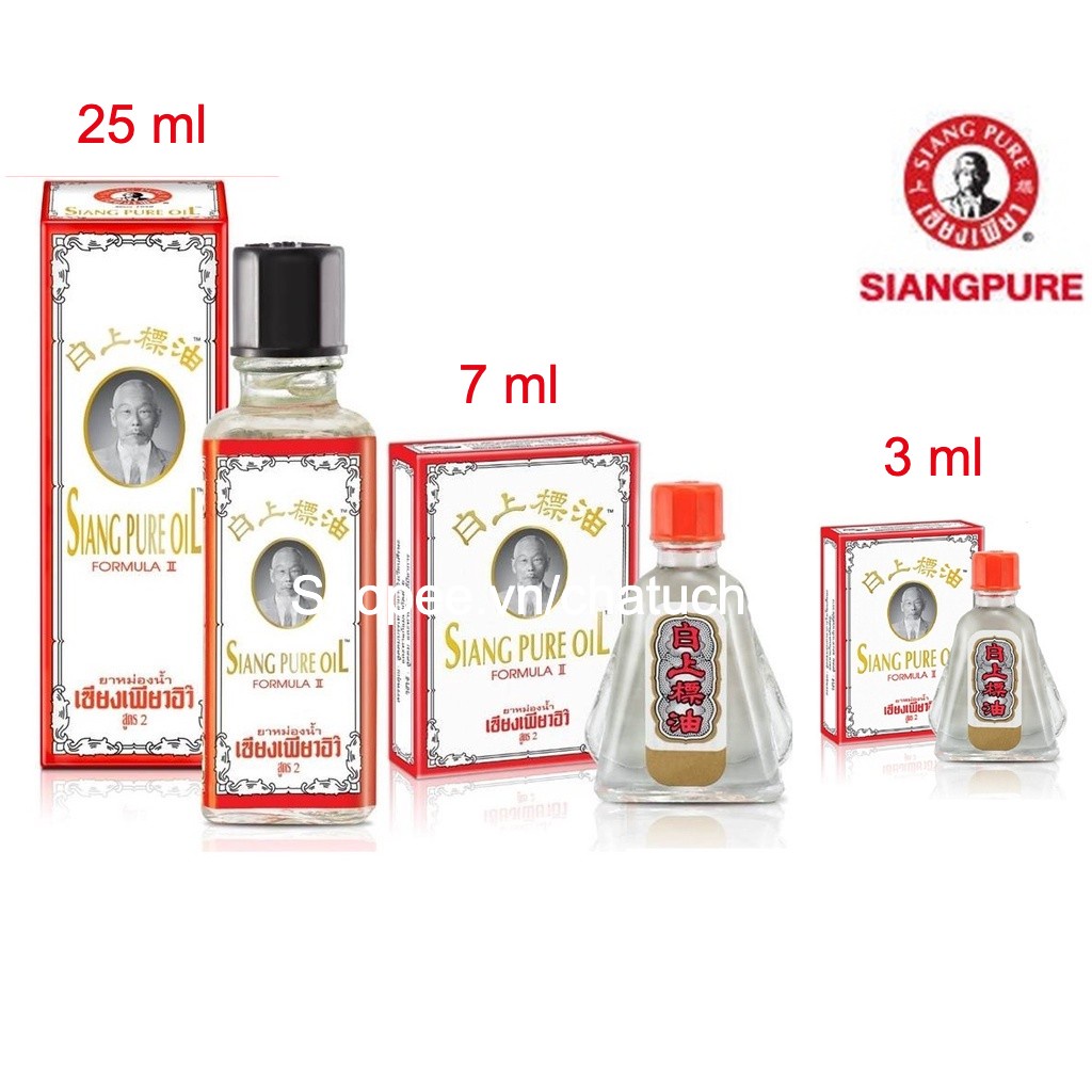 Dầu ông già Siang Pure dạng lăn, hít, dầu cù là hàng nội địa chính hãng Thái Lan