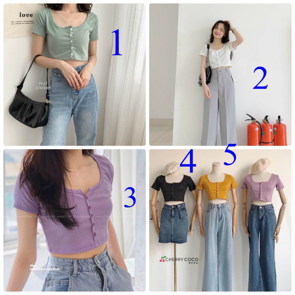 Sét áo croptop 2 món siêu hot được các bạn mua nhiều nhất 2020 ( có ảnh và video thật )