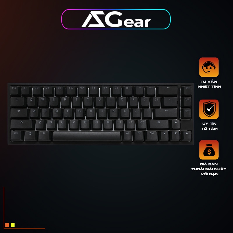 Bàn phím cơ Gaming Ducky One 2 SF RGB, Mới 100% fullbox, Chân đế điều chỉnh 3 cấp độ, Bảo hành 24 Tháng