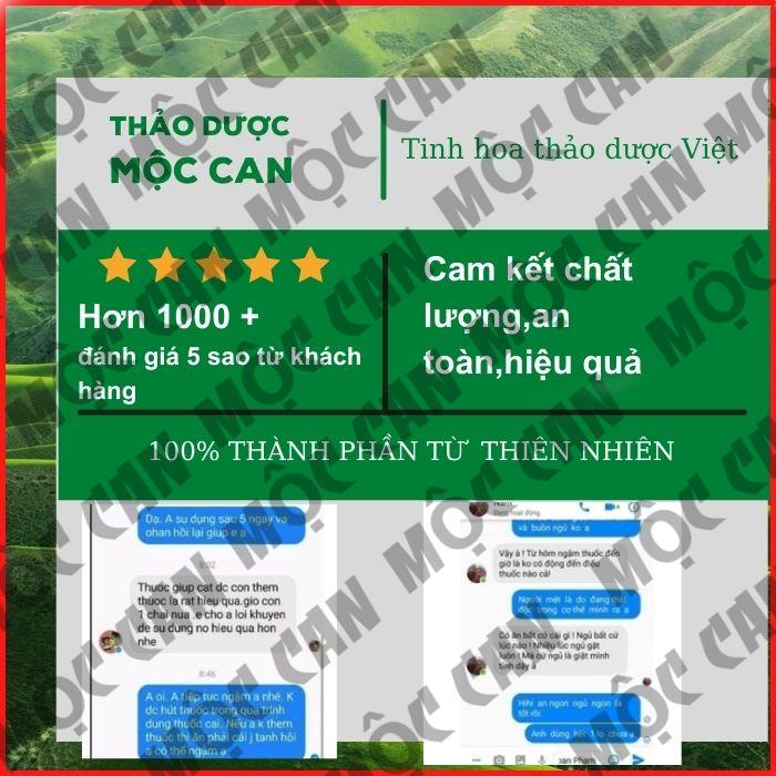 Nước súc miệng cai thuốc lá thuốc lào vĩnh viễn Mộc Can  giúp bỏ thuốc trong vòng 7 ngày thể tích 200ml