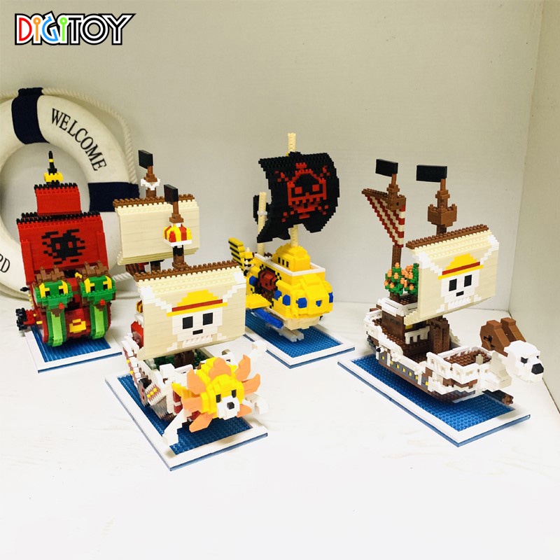 [ẢNH THẬT] 🎲 Lego Mini 🎲 Thuyền hải tặc One Piece - Đồ chơi lắp ráp, trang trí, sưu tập