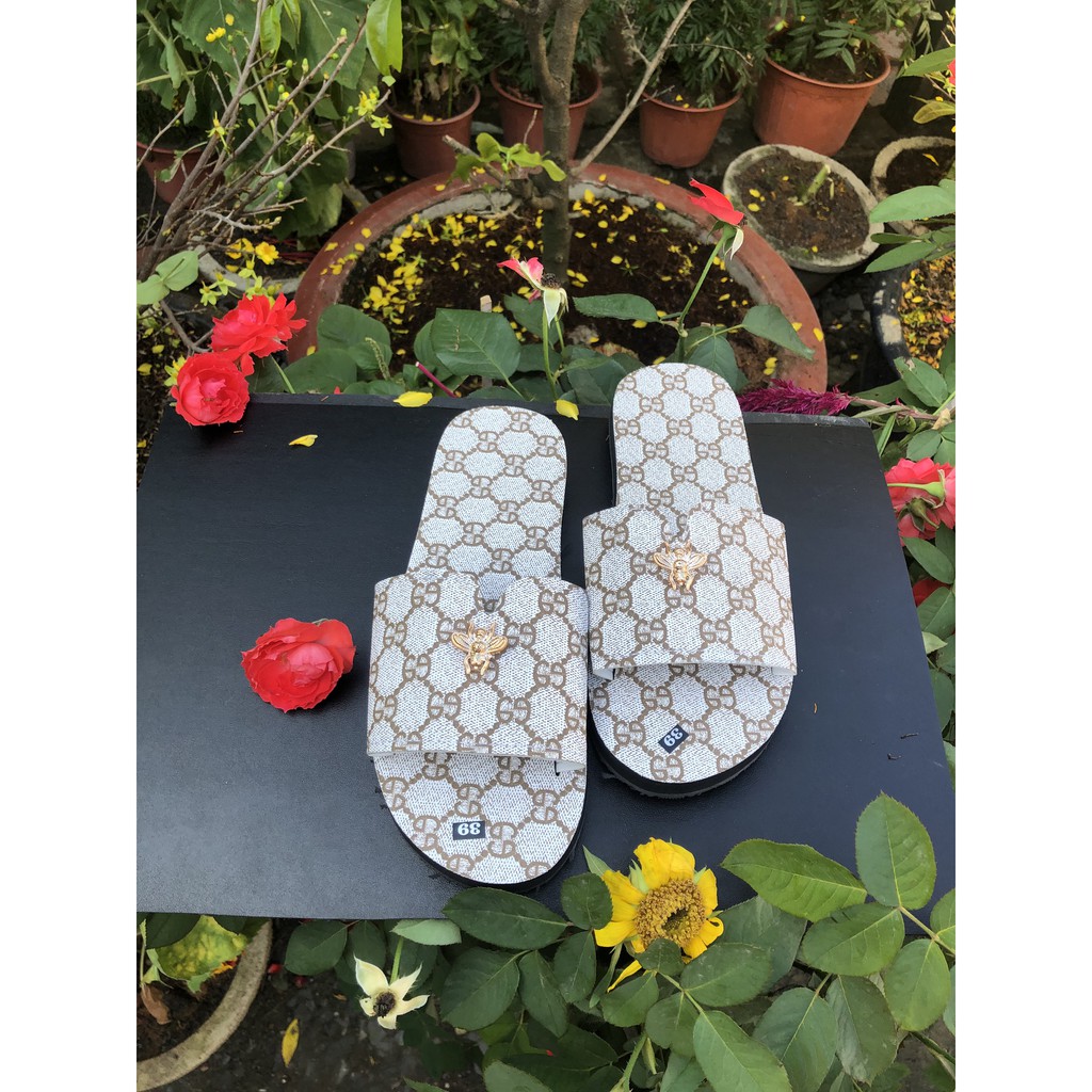 Dép sandal quai ngang GG ong [ẢNH THẬT 100%] sandalthoitrang