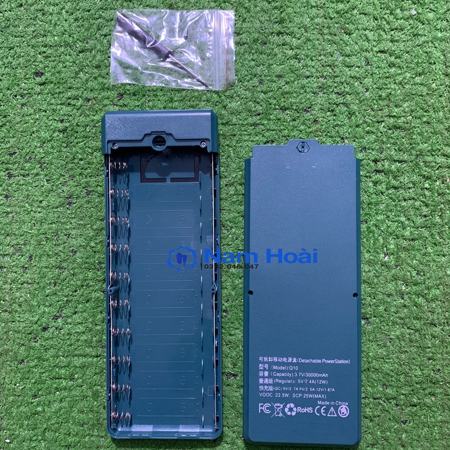 Mạch sạc dự phòng 5V2.4A + Box sạc 10 cell Q10 ( tháo lắp dể dàng bằng ốc vít )