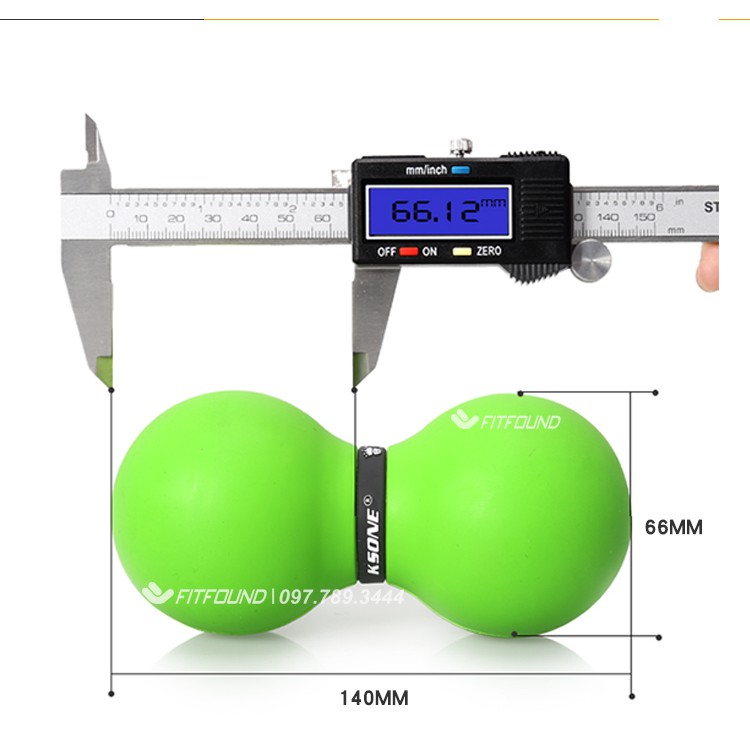Bóng Đôi Massage Giãn Cơ Dãn Cơ Trị Liệu - Peanut Ball Ksone Chính Hãng Tặng Túi Đựng
