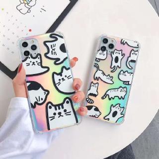 Ốp điện thoại silicon trong suốt họa tiết mèo lấp lánh dành cho Apple IPhone 6 6S 7 8 Plus XR X 11 Pro XS Max