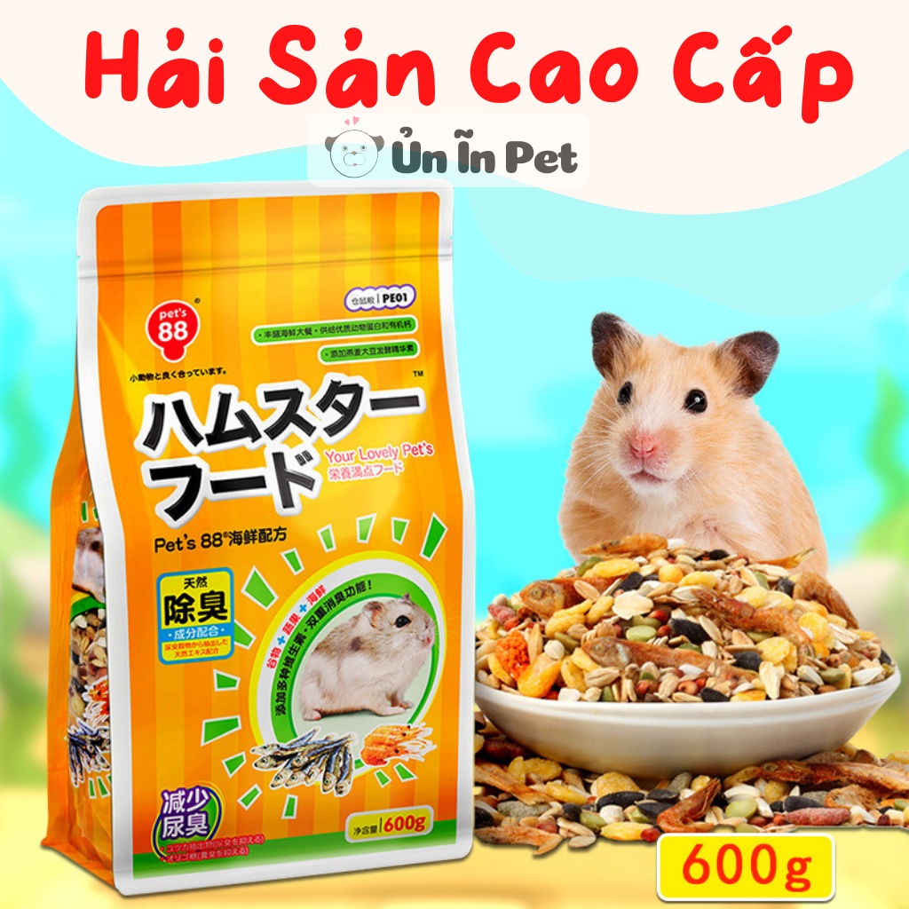 Thức ăn hamster hải sản Nhật PET88 600g