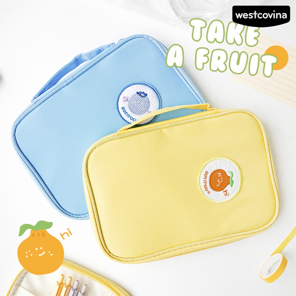 [Hot]✍Túi Đựng Bút Chì Bằng Nylon Sức Chứa Lớn Cho Học Sinh Nhân Viên Văn Phòng