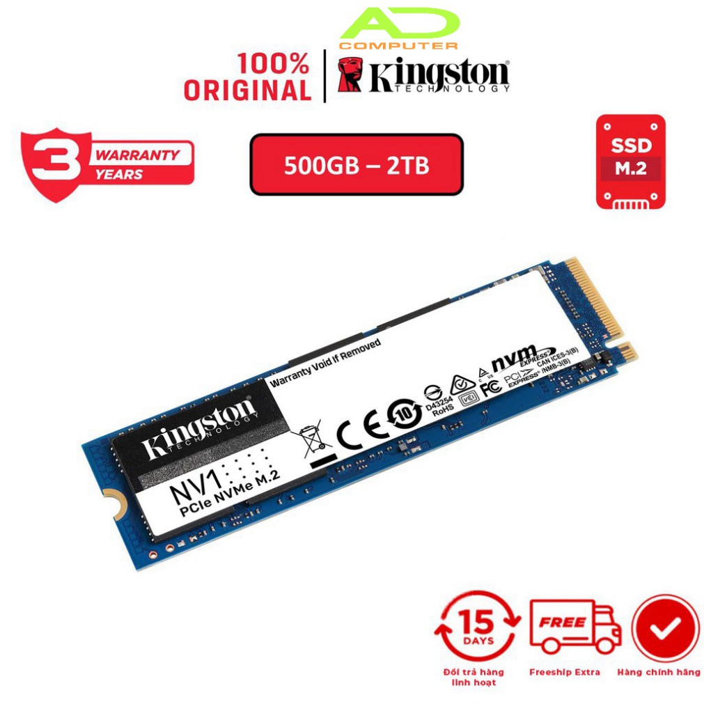  Ổ cứng SSD Kingston NV1 NVMe PCIe M.2 tốc độ 2100/1700MB/s SNVS