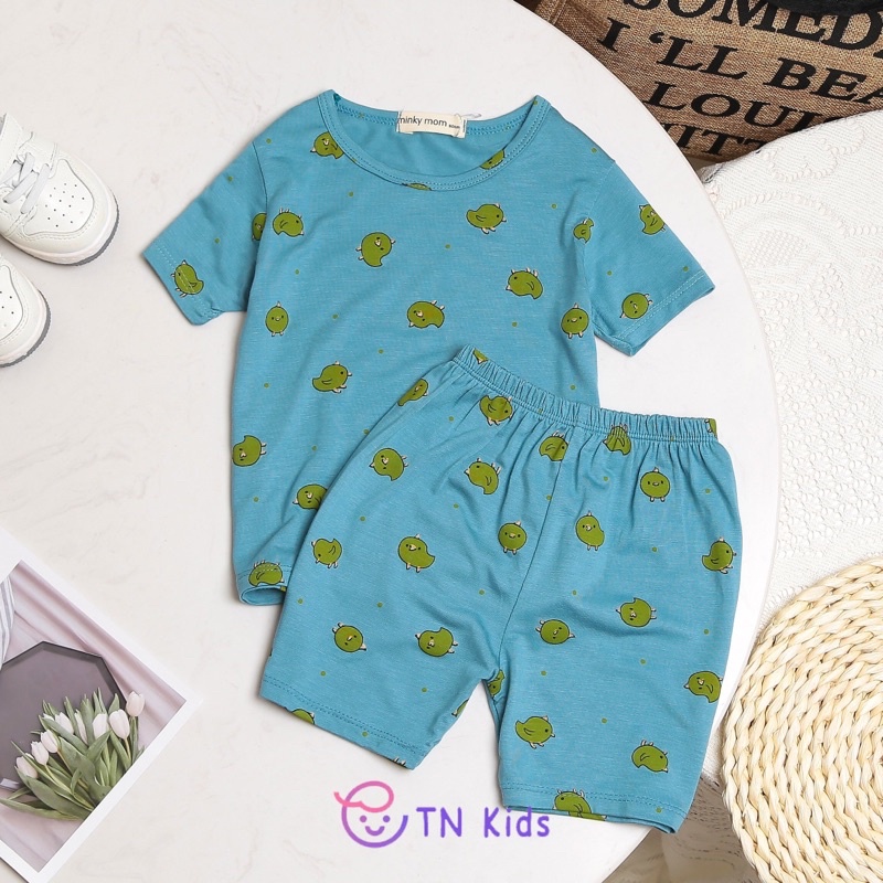 Bộ Minky Mom Cộc Tay, Đồ Bộ Bé Trai, Bé Gái Minky Mom Vải Thun Lạnh, Bộ Cộc Tay Cho Bé Mặc Nhà, Bộ Quần Áo Trẻ Em Minky