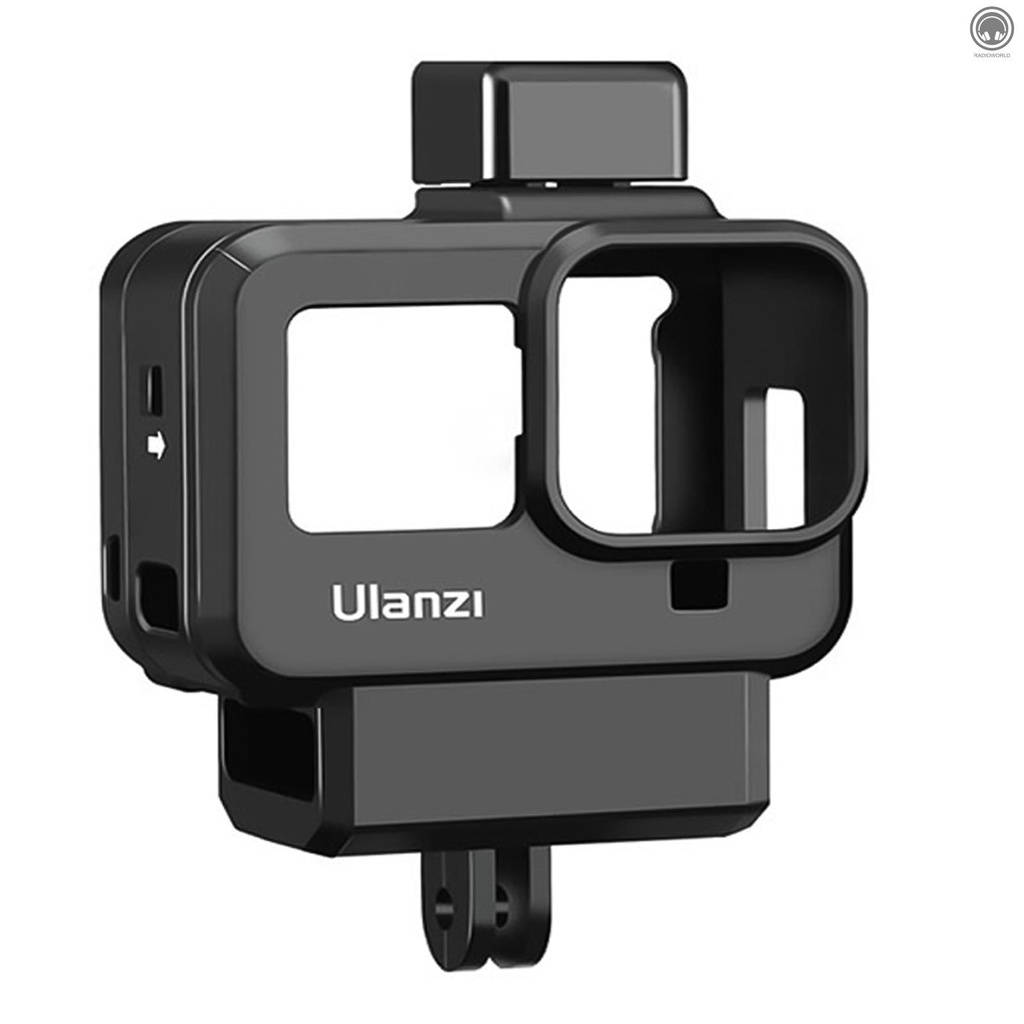 Khung gắn Ulanzi G8-9 cho camera hành trình Gopro 8 bằng nhựa với khe gắn micro và bộ lọc chuyển đổi ống kính tiện lợi