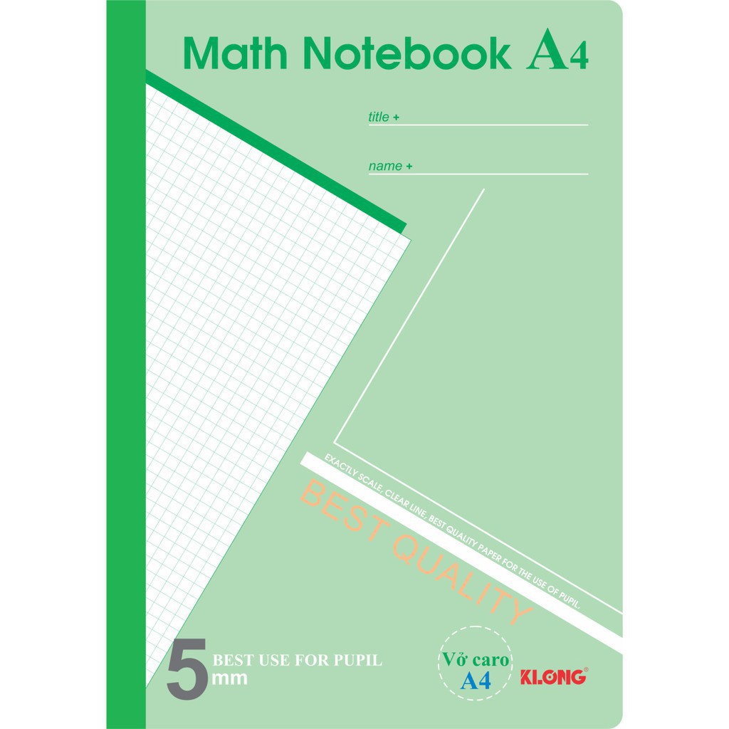 Giáo Án Caro Klong A4 Math Notebook - 200 trang - Ms: 298