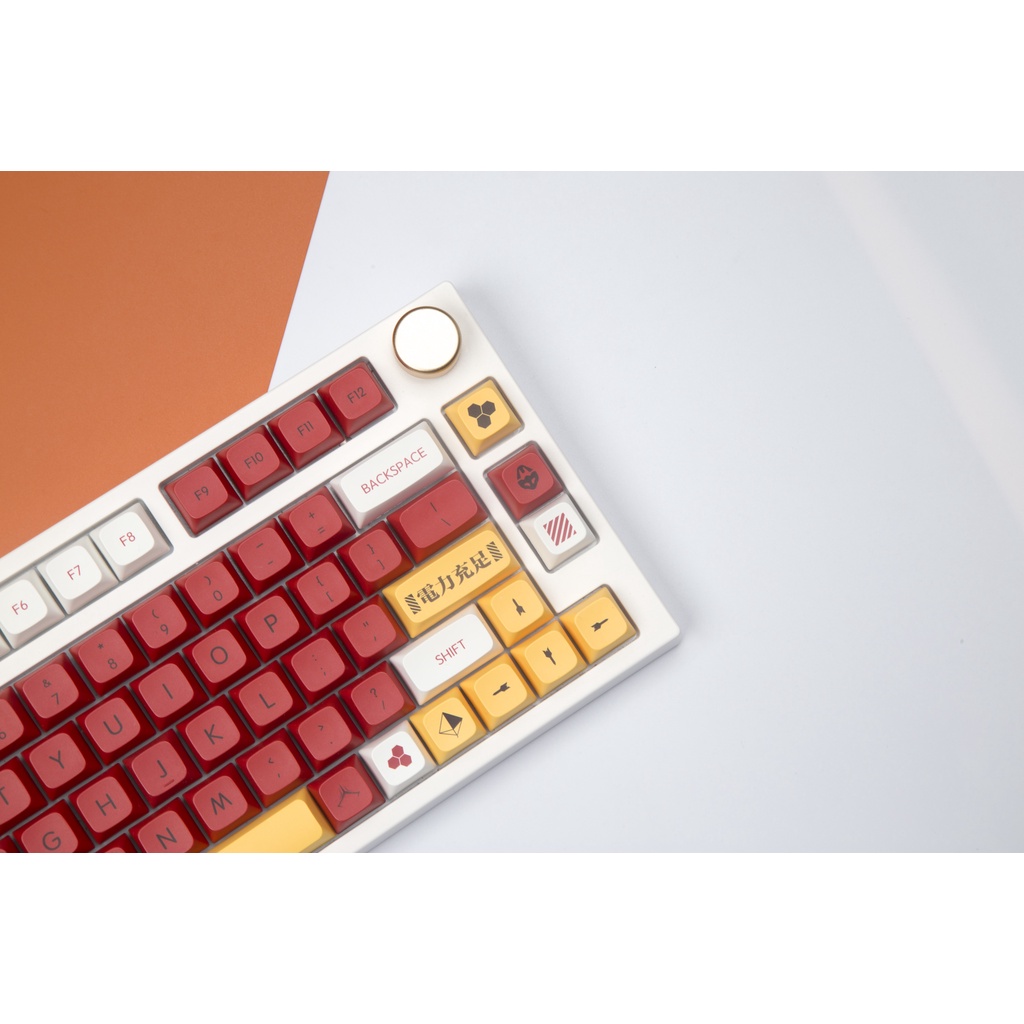 EVA 2 keycap, 138 keycaps PBT keycaps XDA Cấu hình XDA Bấm đúp Bàn phím EVA tiếng Nhật cho bàn phím cơ chơi game, bàn phím cơ