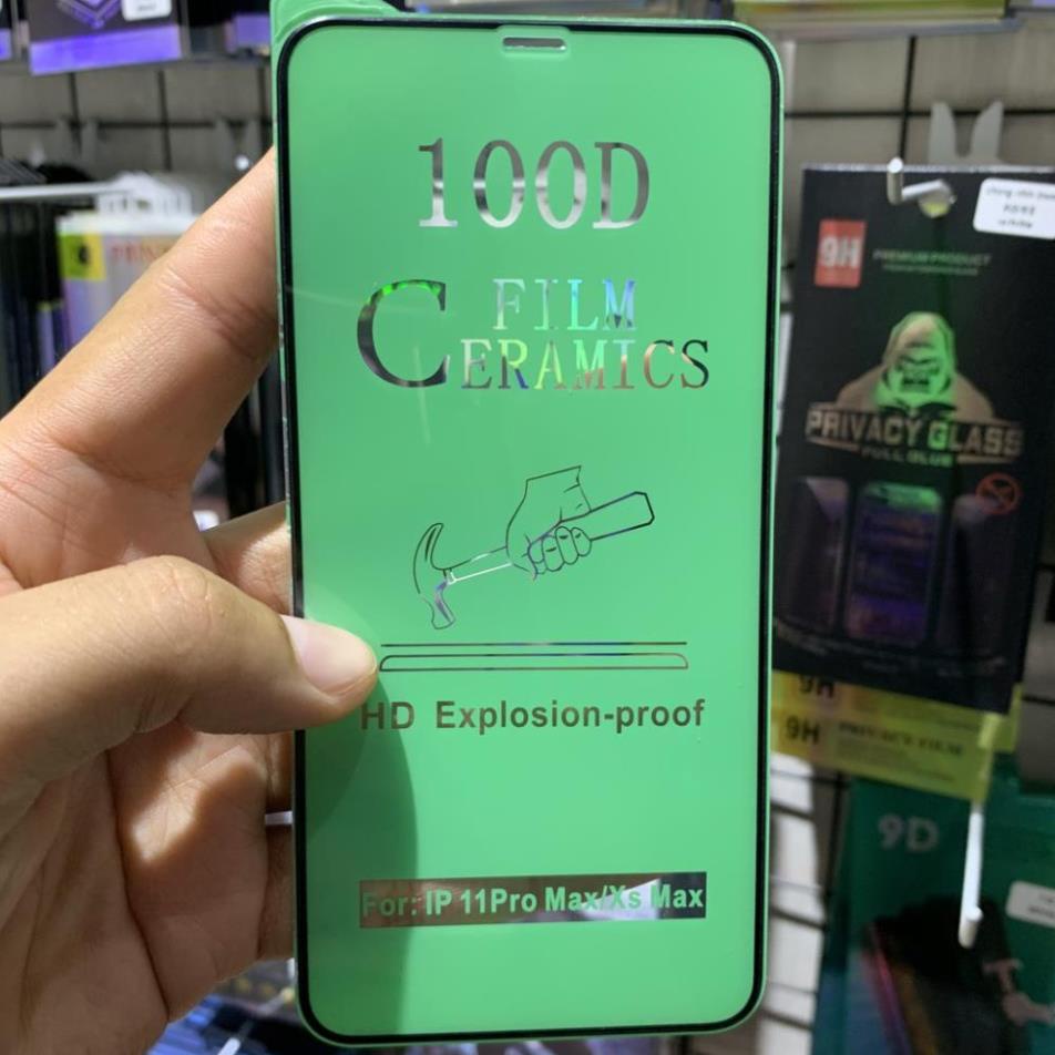 Kính cường iphone lực gốm dẻo 100D, siêu mỏng, siêu dẻo 6plus/6/7/7plus/8/8plus/x/xs/xs max/11/11 pro/11 promax- Fullbox
