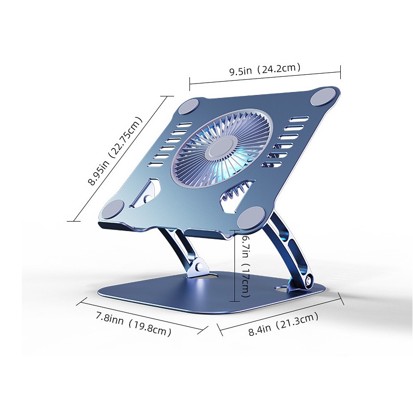 T628 Giá Đỡ Để Laptop Stand Notebook Macbook Điều Chỉnh Độ Cao, Quạt Tản Nhiệt Cỡ Lớn Hỗ Trợ Làm Mát Cho Máy Tính Để Bàn