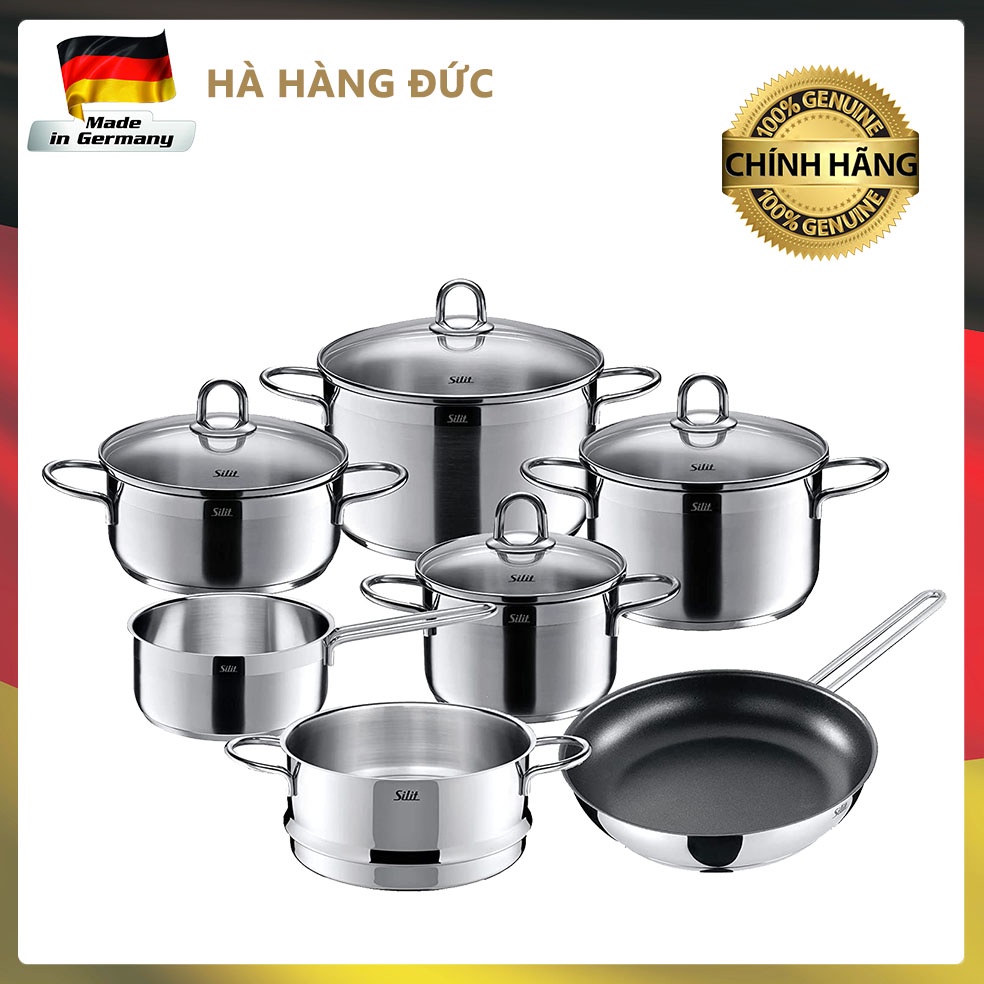 Bộ nồi Silit Diamant 7 món chất liệu inox cao cấp chống gỉ, xuất xứ Đức