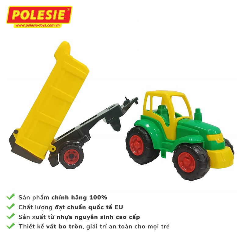 Xe Máy Kéo Đồ Chơi Champion Sơ Mi Rơ Móc, Đồ Chơi Nông Trại POLESIE An Toàn, Siêu Bền Cho Bé [HÀNG NHẬP KHẨU CHÂU ÂU]
