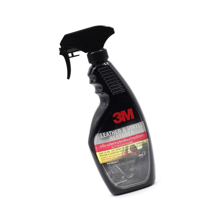 Chai xịt chăm sóc và bảo vệ nội thất ô tô 3M Leather &amp; Vinyl Cleaner/Restor - Tặng miếng thơm - Voucher giảm 20%