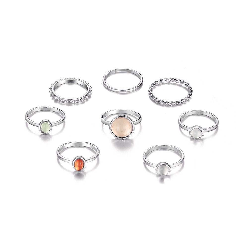 Set 8 Nhẫn Đeo Khớp Ngón Tay Phong Cách Vintage Cho Nữ