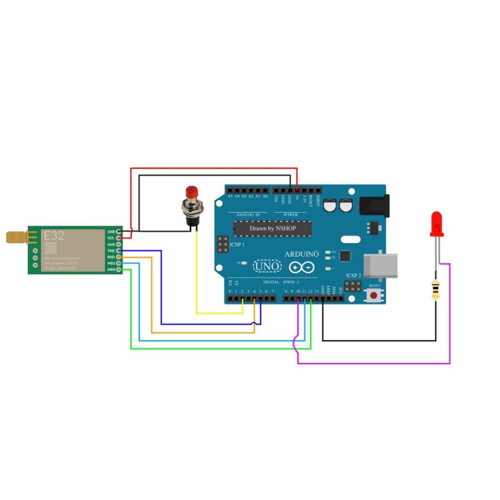 Mạch Thu Phát RF UART Lora SX1278 433Mhz 3000m