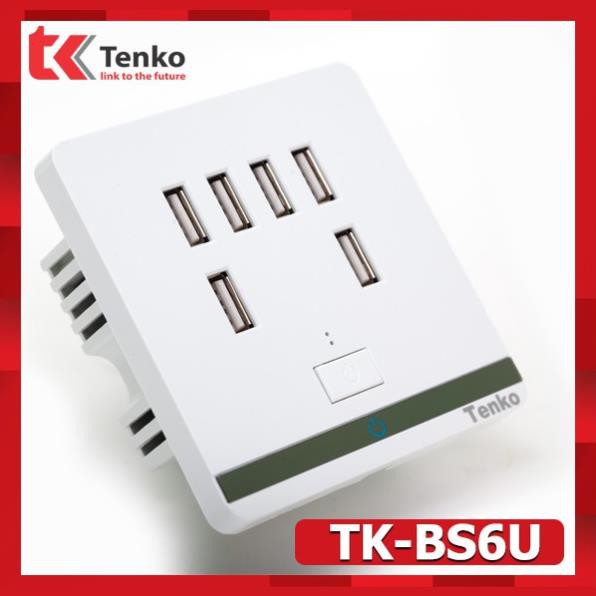 Ổ Cắm Sạc USB Âm Tường 6 Cổng USB Cao Cấp TK-BS6U - Cho Văn Phòng, Khách Sạn, Quán Cafe.vv