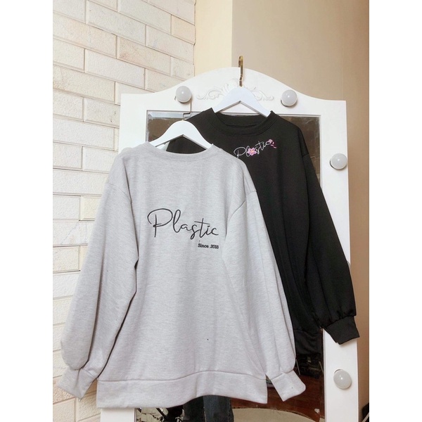 ÁO NỈ NAM NỮ Tay Dài Đen Xám mặc đôi Unisex | BigBuy360 - bigbuy360.vn