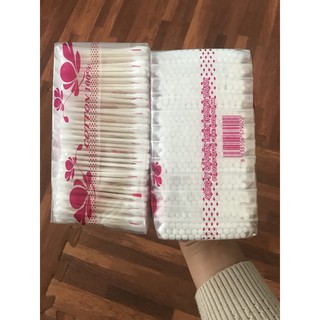 Tăm bông cotton Fanni thân nhựa (Lố 12 gói nhỏ)
