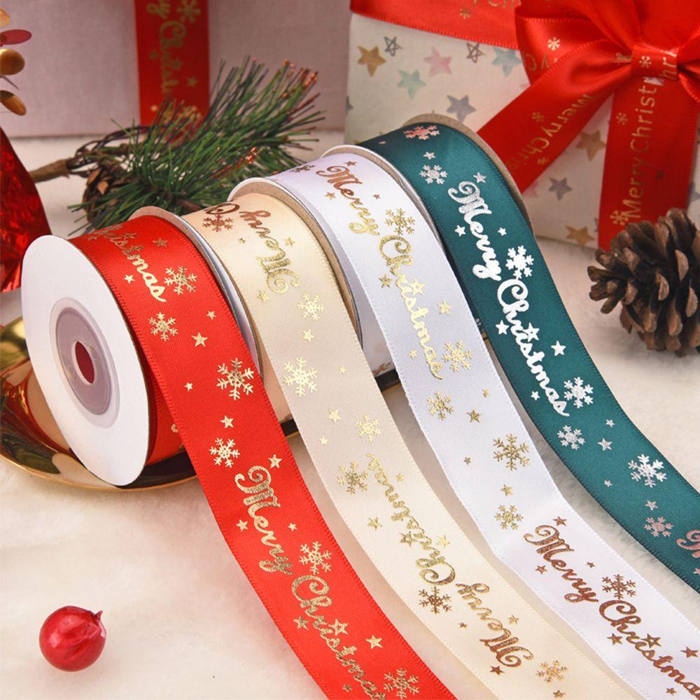 Cuộn Dây Ruy Băng Polyester Rộng 2cm Màu Đồng Trang Trí Giáng Sinh