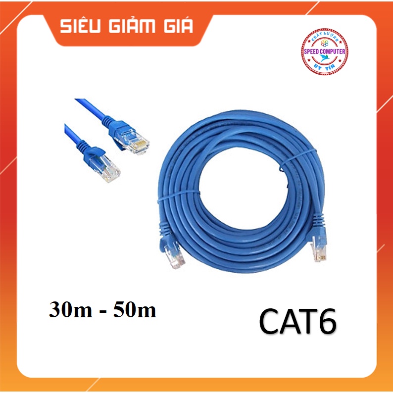 Dây Mạng Cat6 UTP Bấm Sẵn 2 Đầu dài 30m 40m 50m